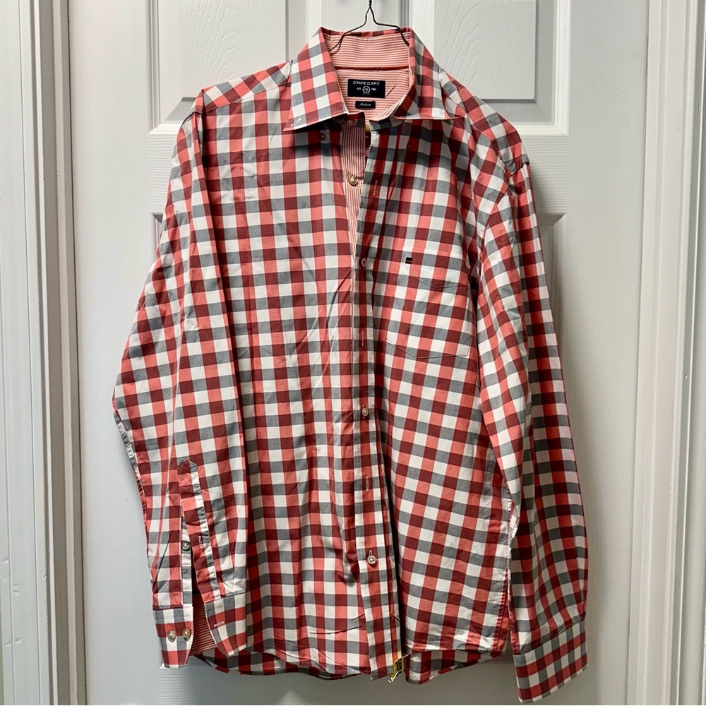 State Of Art Button Up Shirt Men's M Patterned Long Sleeve button-up shirt
